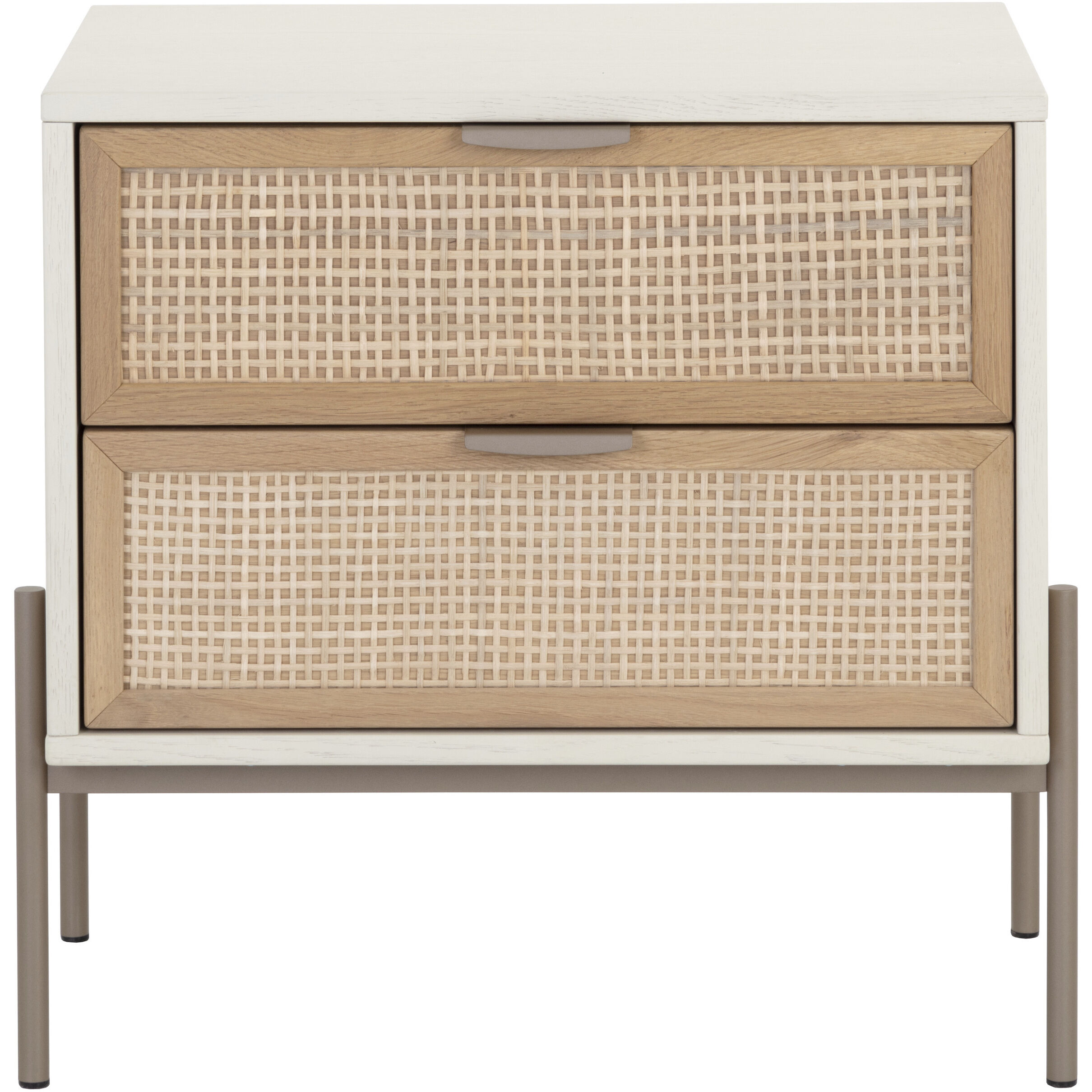 Avida 25.75 X 24 inch Champagne Gold / Cream/Natural Night Stand